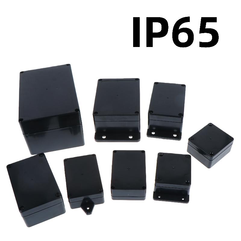 Outdoor Power Solutions - กล่องพลาสติกสำหรับโครงการอิเล็กทรอนิกส์แบบกันน้ำ IP65 สีดำ 1/3 ชิ้น กล่องรวมสายไฟ