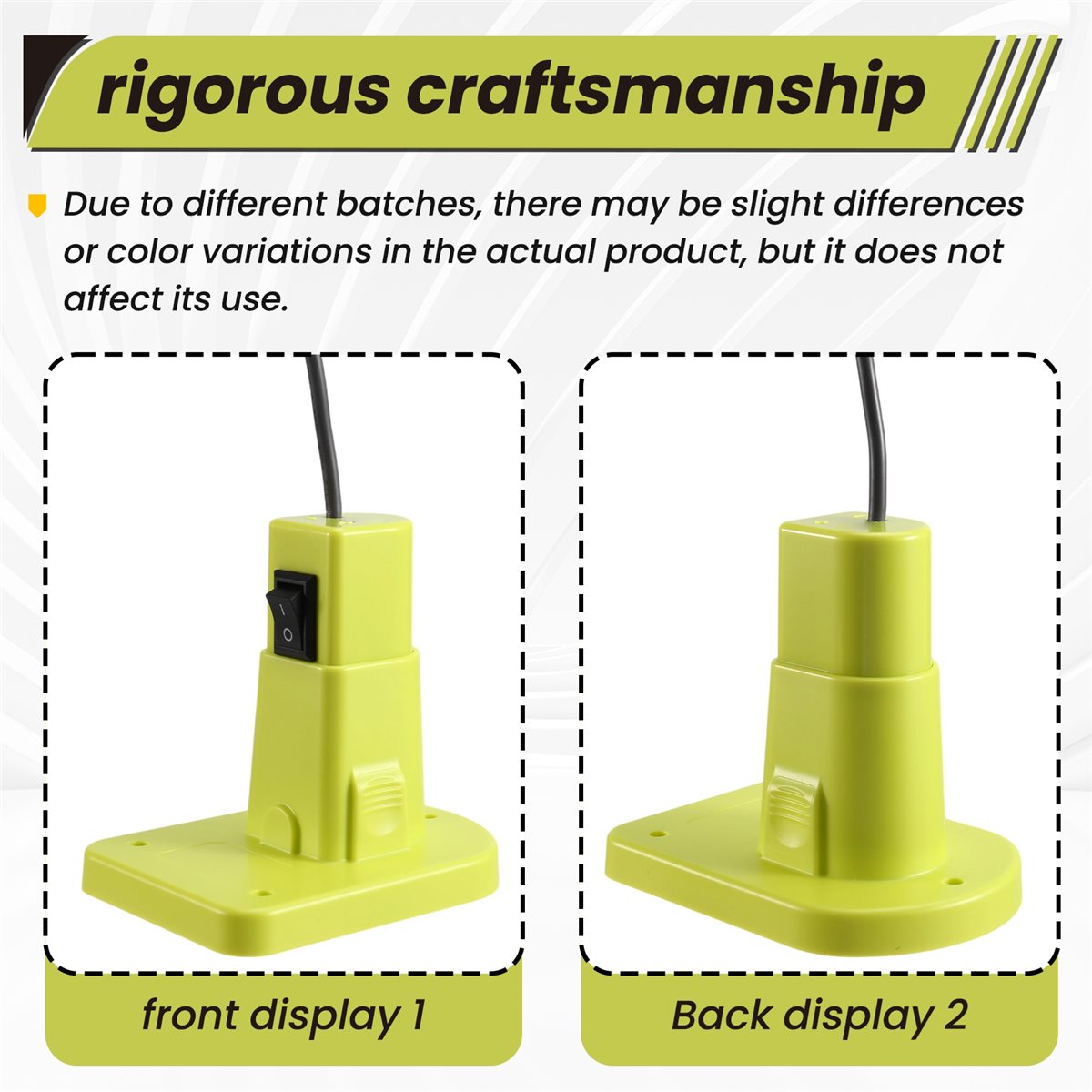 Outdoor Power Jack - เครื่องชาร์จแบตเตอรี่ A10R สำหรับ Ryobi 18V Li-Ion