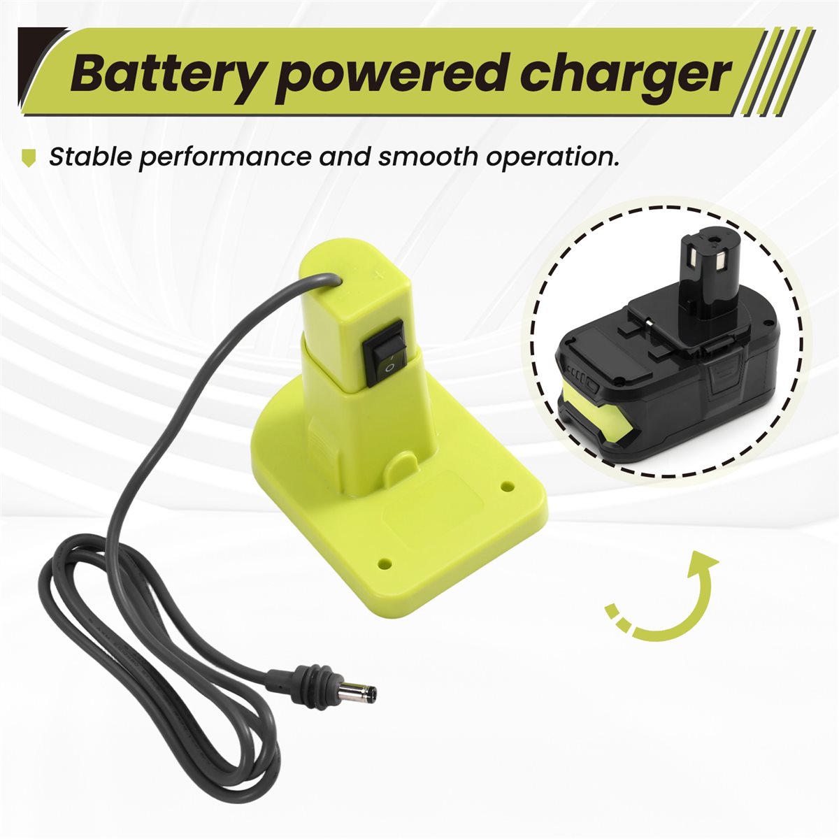 Outdoor Power Jack - เครื่องชาร์จแบตเตอรี่แบบพกพาสำหรับ Ryobi 18V Li-Ion สำหรับ Starlink