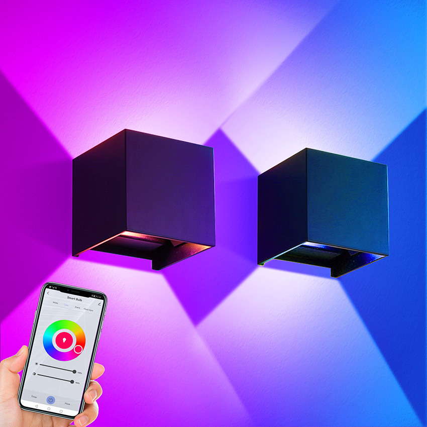 Outdoor Power Point Zigbee - ไฟติดผนัง LED กลางแจ้ง 12W RGBCCT ปรับความสว่างได้