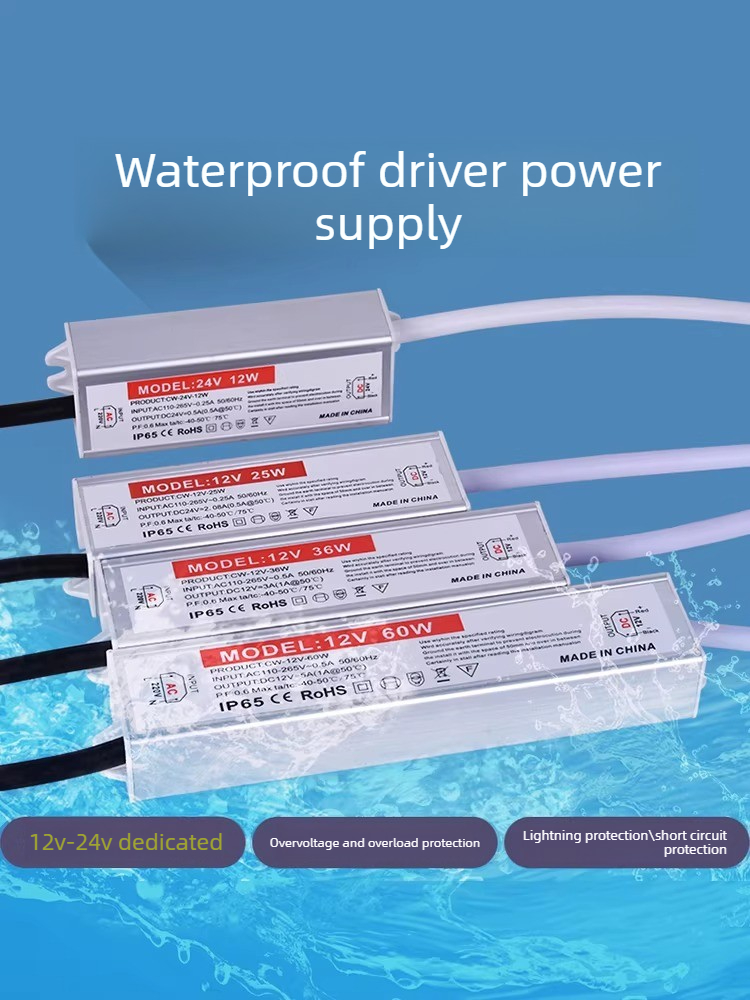 Outdoor Power Transformer - แหล่งจ่ายไฟกันน้ำ AC/DC IP67 DC12V 24V สำหรับไฟ