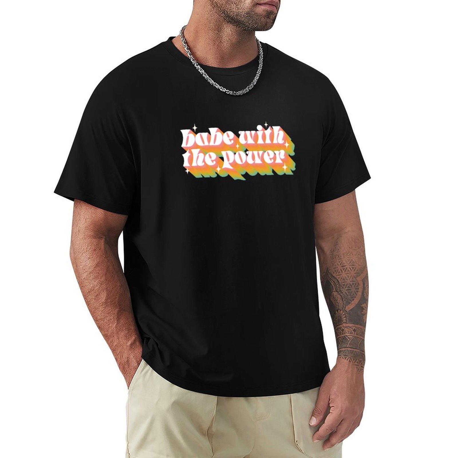 Outdoor Power Plus - เสื้อยืด Babe with the Power ไซส์ใหญ่พิเศษ