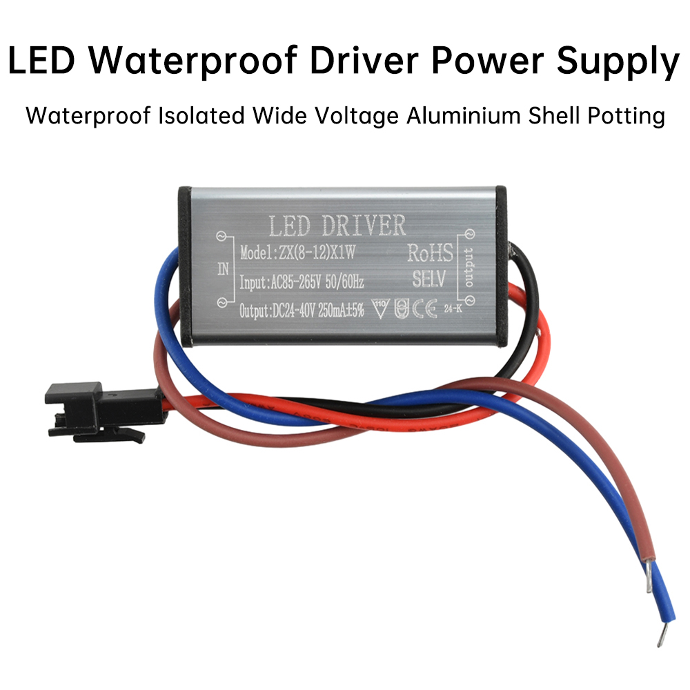 Outdoor Power Transformer - AC85-265V 1-24W IP68 กันน้ํา LED Driver
