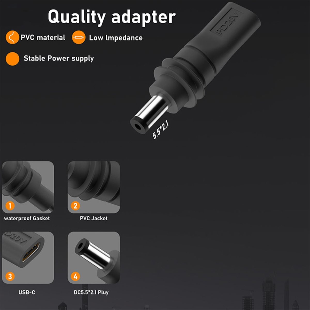 Outdoor Power Jack - # อะแดปเตอร์แปลงไฟ 72V กันน้ำ, อะแดปเตอร์แปลงไฟสำหรับ Starlink