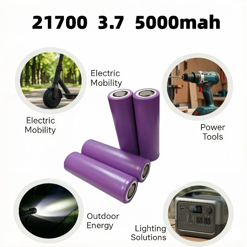 Outdoor Power Jack - แบตเตอรี่พลังงานสูงความจุขนาดใหญ่ 5000mAh 21700 รุ่น N21700CG-50 สำหรับใช้งานกลางแจ้ง