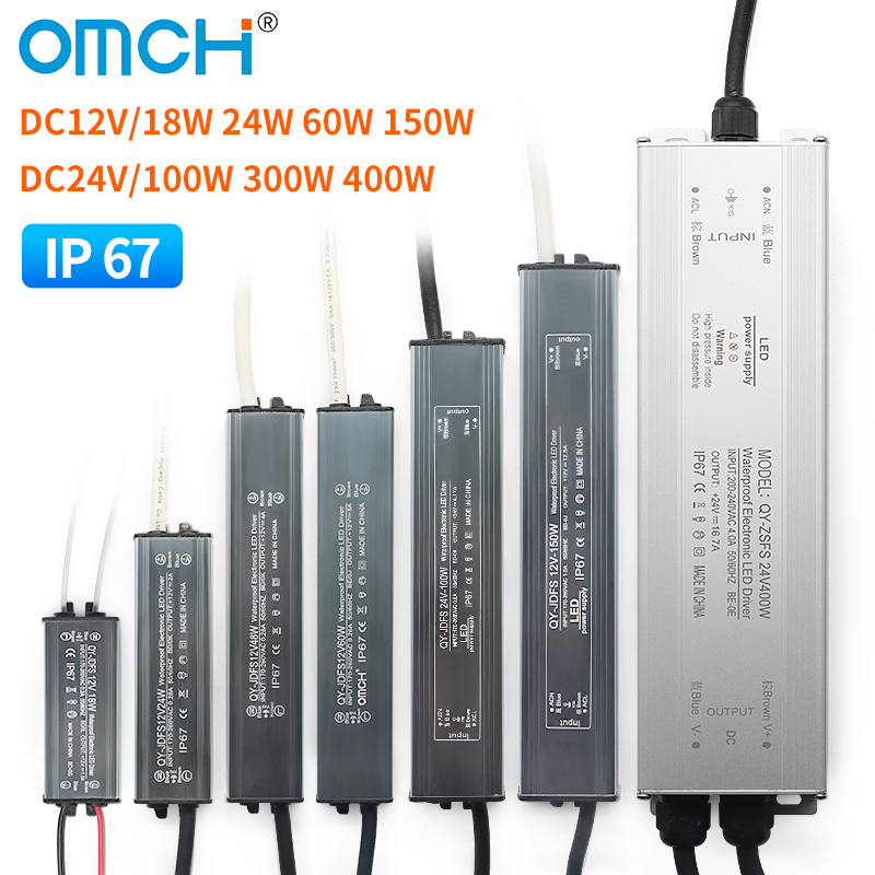 Outdoor Power Transformer - OMCH แหล่งจ่ายไฟกันน้ำ IP67 หม้อแปลงไฟฟ้าสำหรับไฟส่องสว่าง AC110V-220V เป็น