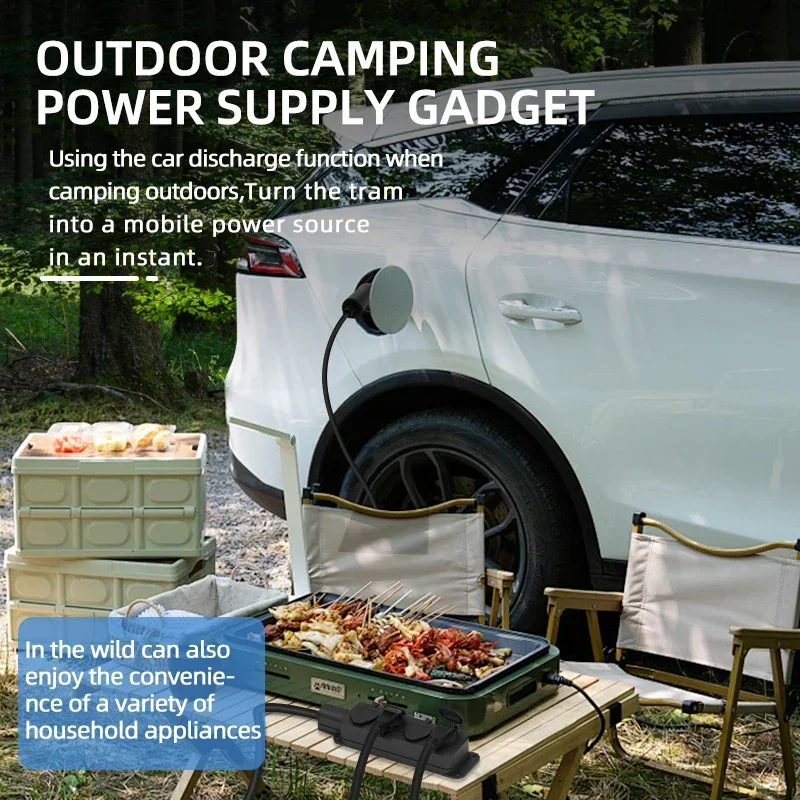 แบบพกพา 16A 4KW ไฟฟ้ารถ EV Cha - Outdoor Power Solutions บทวิจารณ์และราคา