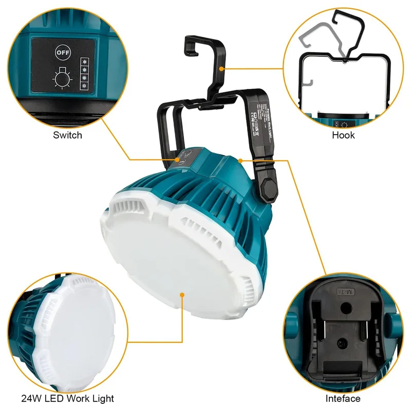 24W แบบพกพาไฟเตือน LED ทํางานก - Outdoor Power Solutions บทวิจารณ์และราคา