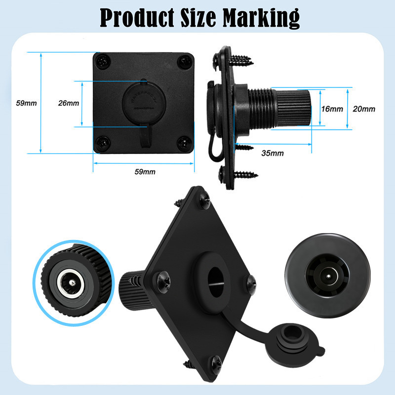 IP65 กันน้ำ DC5521 ซ็อกเก็ตติด - Outdoor Power Jack บทวิจารณ์และราคา