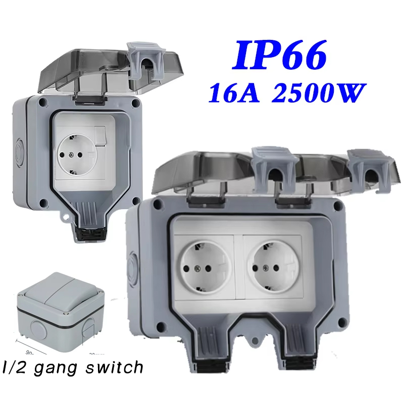 EU KR ผนังกลางแจ้งซ็อกเก็ตกันน - Outdoor Power Solutions บทวิจารณ์และราคา
