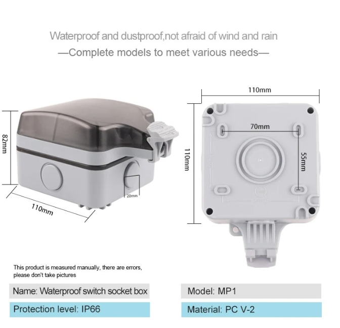มาตรฐาน IP66 สหภาพยุโรป สไตล์เ - Outdoor Usb Power Outlet บทวิจารณ์และราคา