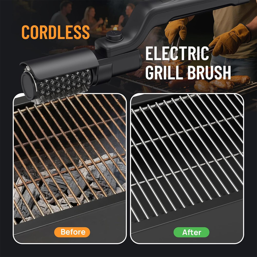 แปรงย่างไฟฟ้าแบบชาร์จไฟได้ 3 ร - Outdoor Power Brush บทวิจารณ์และราคา