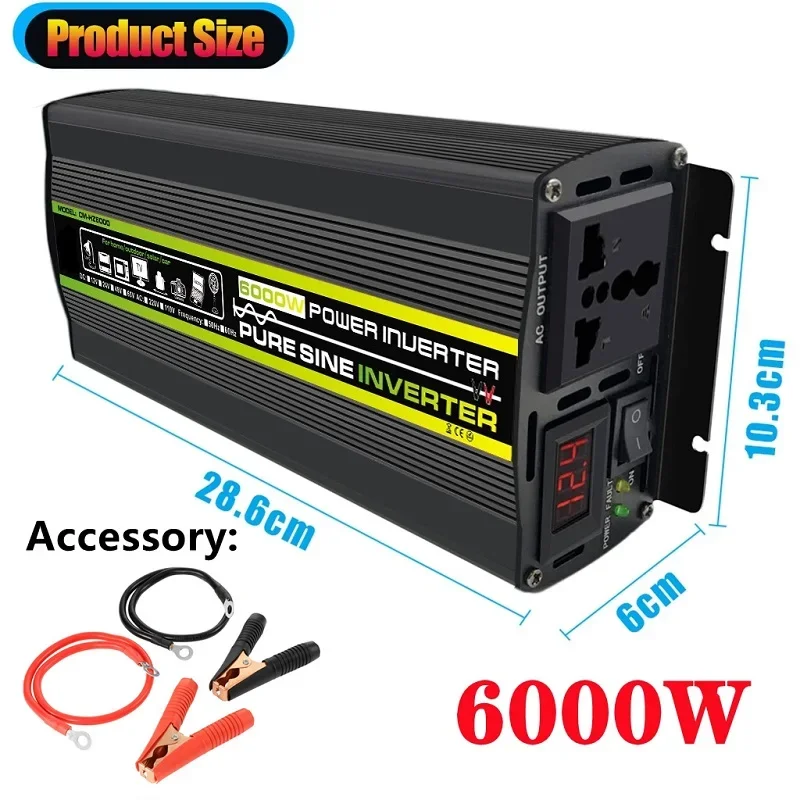 6000W DC12/24V to AC 220V Pure - Outdoor Power Transformer บทวิจารณ์และราคา