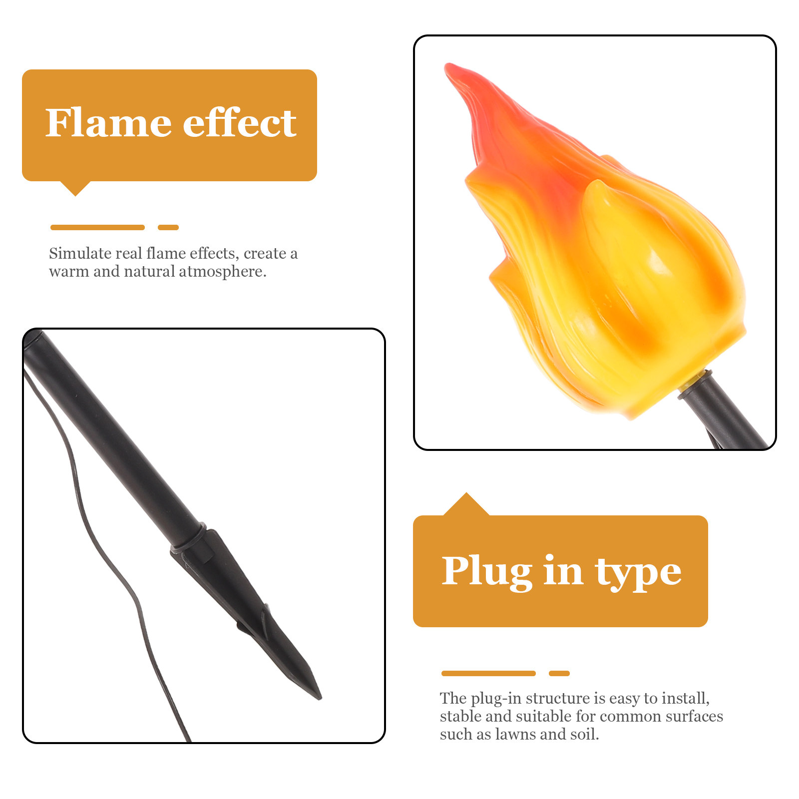 โคมไฟพลังงานแสงอาทิตย์แบบคบเพล - Outdoor Yard Power Stake บทวิจารณ์และราคา