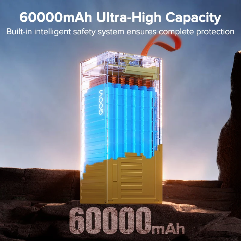 QOOVI 60000mAh Power Bank 22.5 - Outdoor Usb Power Outlet บทวิจารณ์และราคา